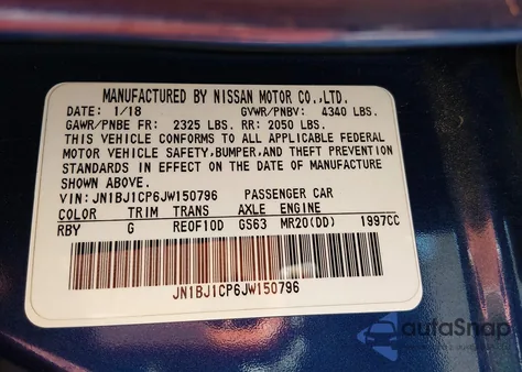 2018 Nissan Rogue Sport S z USA, uszkodzony, nr VIN JN1BJ1CP6JW150796